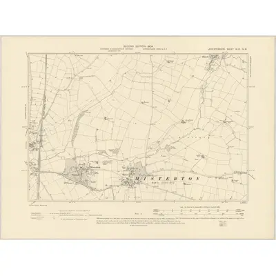 1902 Map of Leicestershire XLIX.SW, 1904 Print