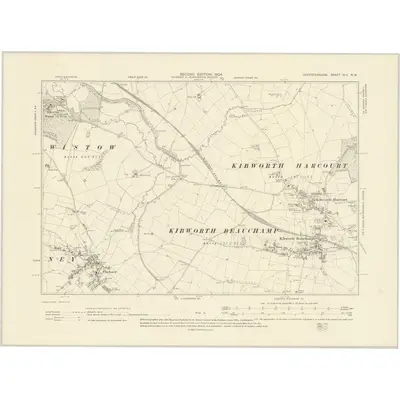 1902 Map of Leicestershire XLV.NW, 1904 Print