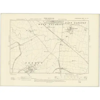 1902 Map of Leicestershire XLV.SE, 1904 Print