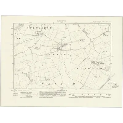 1928 Map of Leicestershire XLVI.NW, 1931 Print