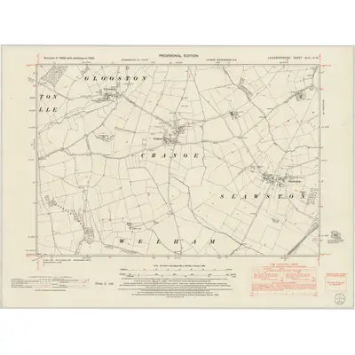 1950 Map of Leicestershire XLVI.NW, 1953 Print
