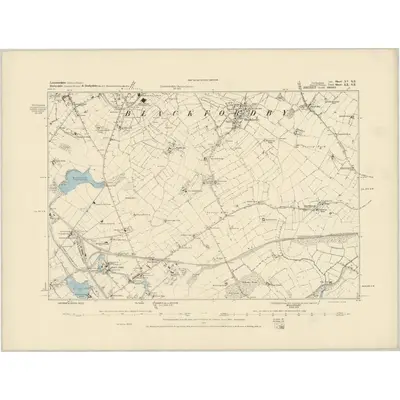 1881 Map of Leicestershire XV.SE, 1885 Print