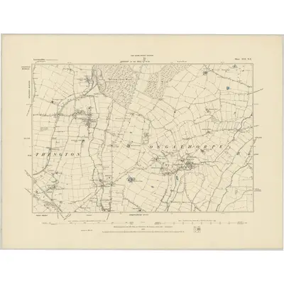 1881 Map of Leicestershire XVI.NE, 1885 Print