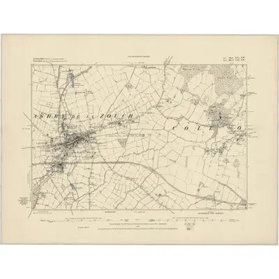 1881 Map of Leicestershire XVI.SW, 1886 Print