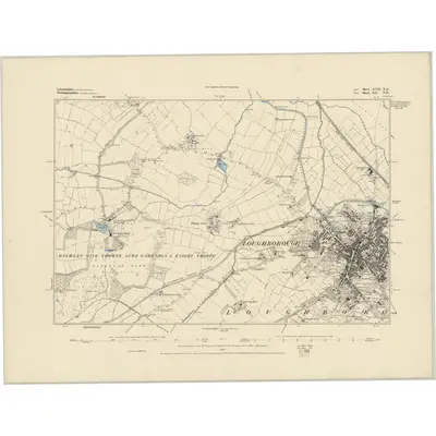 1882 Map of Leicestershire XVII.NE, 1884 Print