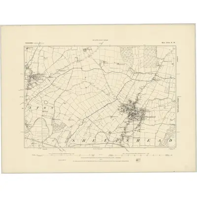 1882 Map of Leicestershire XVII.NW, 1884 Print