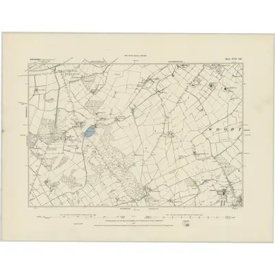 1883 Map of Leicestershire XVII.SE, 1884 Print
