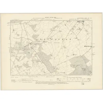 1901 Map of Leicestershire XVII.SE, 1904 Print