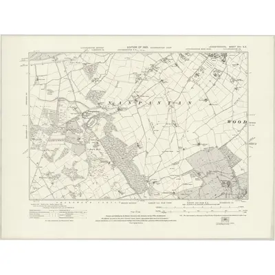 1919 Map of Leicestershire XVII.SE, 1922 Print
