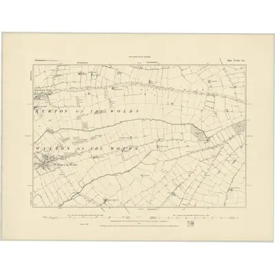 1883 Map of Leicestershire XVIII.NE, 1884 Print