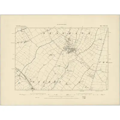 1883 Map of Leicestershire XVIII.SE, 1884 Print