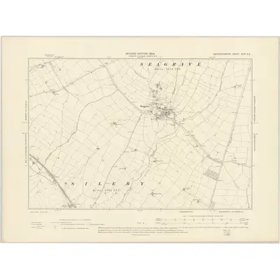 1901 Map of Leicestershire XVIII.SE, 1904 Print