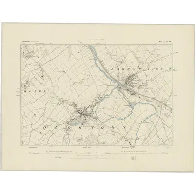 1883 Map of Leicestershire XVIII.SW, 1884 Print
