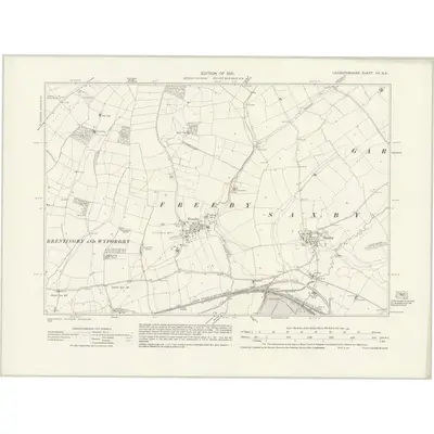1928 Map of Leicestershire XX.NE, 1931 Print