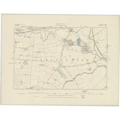 1883 Map of Leicestershire XX.SE, 1884 Print