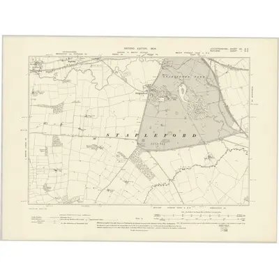 1902 Map of Leicestershire XX.SE, 1904 Print