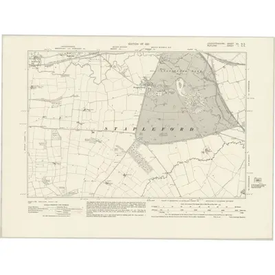 1928 Map of Leicestershire XX.SE, 1931 Print
