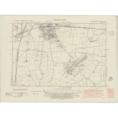 1938 Map of Leicestershire XX.SW, 1948 Print
