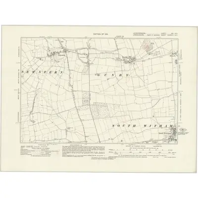 1929 Map of Leicestershire XXI.NE, 1931 Print