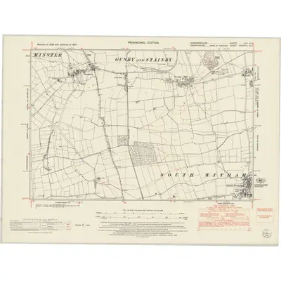 1950 Map of Leicestershire XXI.NE, 1953 Print