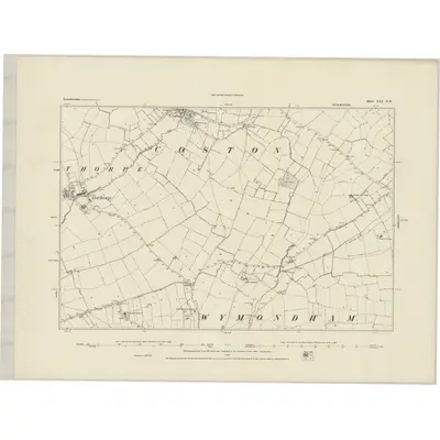 1883 Map of Leicestershire XXI.NW, 1884 Print