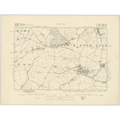 1881 Map of Leicestershire XXI.SE, 1885 Print