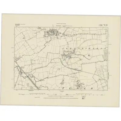 1883 Map of Leicestershire XXI.SW, 1884 Print