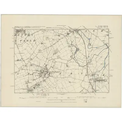 1881 Map of Leicestershire XXII.SE, 1884 Print