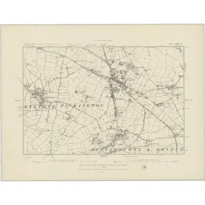 1881 Map of Leicestershire XXIII.NE, 1884 Print
