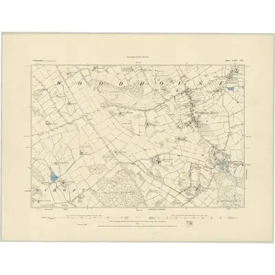 1882 Map of Leicestershire XXIV.NE, 1884 Print