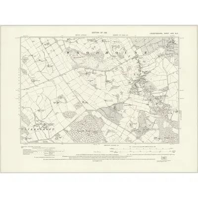 1928 Map of Leicestershire XXIV.NE, 1931 Print