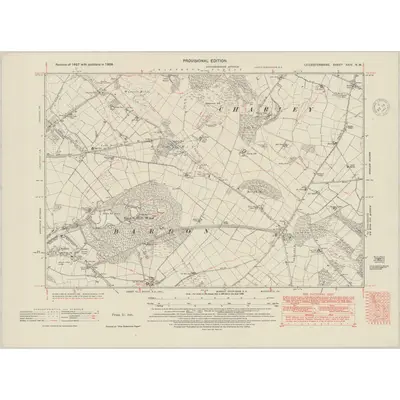 1938 Map of Leicestershire XXIV.NW, 1948 Print