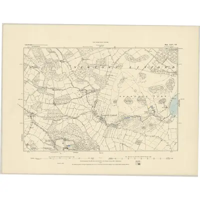 1883 Map of Leicestershire XXIV.SE, 1884 Print