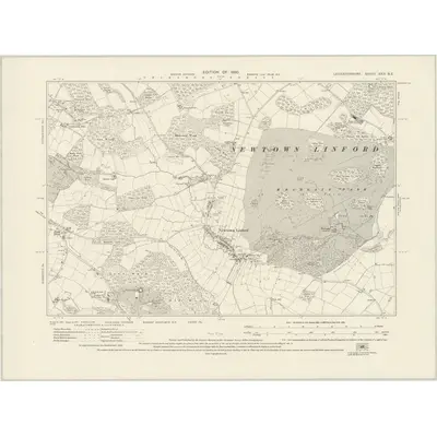 1928 Map of Leicestershire XXIV.SE, 1930 Print