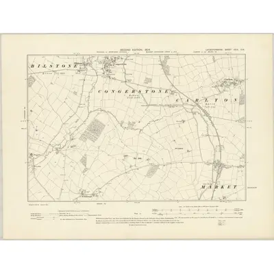 1901 Map of Leicestershire XXIX.SW, 1904 Print
