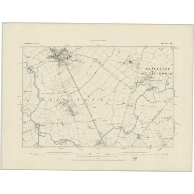 1883 Map of Leicestershire XXV.NE, 1884 Print