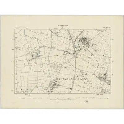 1883 Map of Leicestershire XXV.SE, 1884 Print