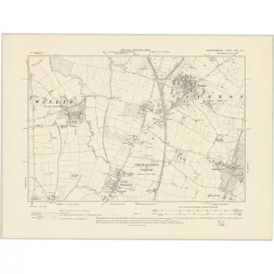 1902 Map of Leicestershire XXV.SE, 1904 Print