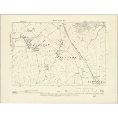 1902 Map of Leicestershire XXV.SW, 1904 Print