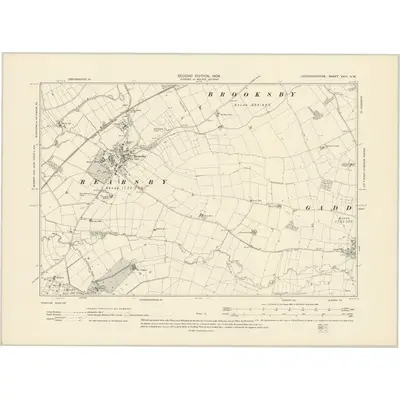 1902 Map of Leicestershire XXVI.NW, 1904 Print