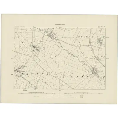 1883 Map of Leicestershire XXVI.SE, 1884 Print