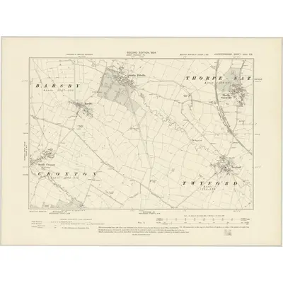 1902 Map of Leicestershire XXVI.SE, 1904 Print