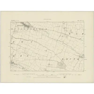 1883 Map of Leicestershire XXVI.SW, 1884 Print