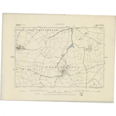 1883 Map of Leicestershire XXVII.SE, 1884 Print