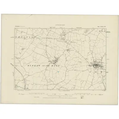 1883 Map of Leicestershire XXVII.SW, 1884 Print
