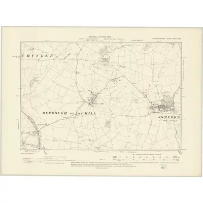 1902 Map of Leicestershire XXVII.SW, 1904 Print