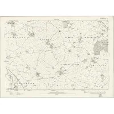 1921 Map of Leicestershire XXVIII, 1924 Print