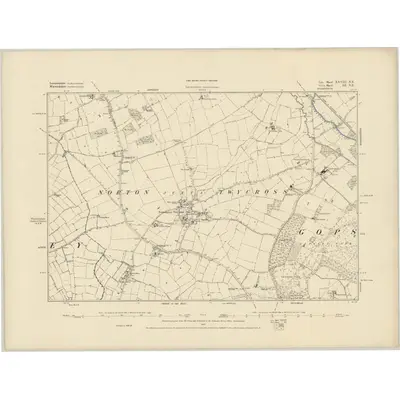 1884 Map of Leicestershire XXVIII.NE, 1885 Print