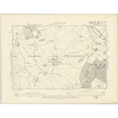 1901 Map of Leicestershire XXVIII.NE, 1903 Print
