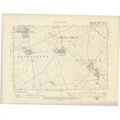 1901 Map of Leicestershire XXVIII.NW, 1903 Print